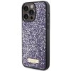 Guess GUHCP15LPFGSBSP iPhone 15 Pro 6.1 fioletowy/purple hardcase Rhinestone Metal Logo